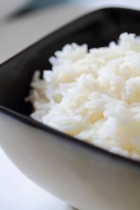 up close pic of white rice